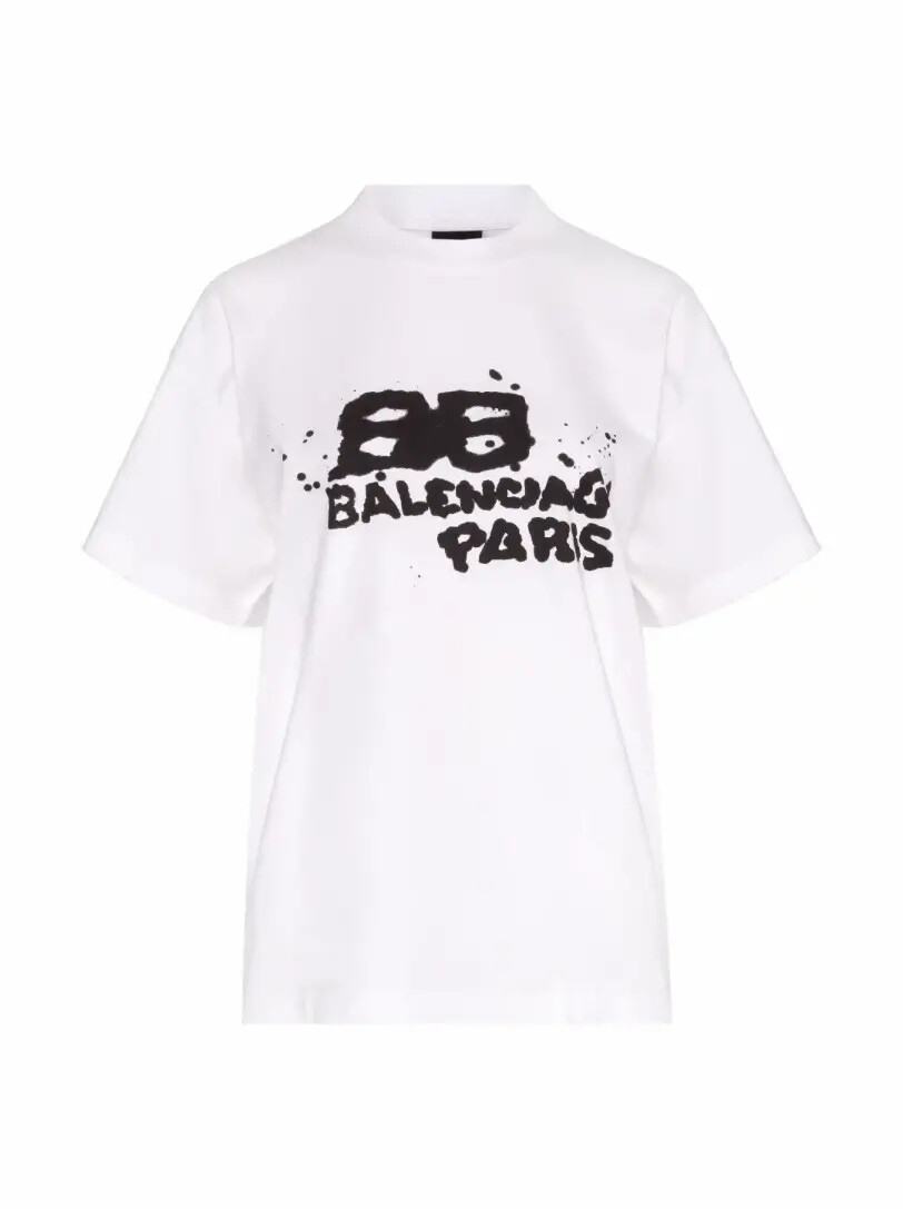 

Хлопковая футболка с логотипом Balenciaga