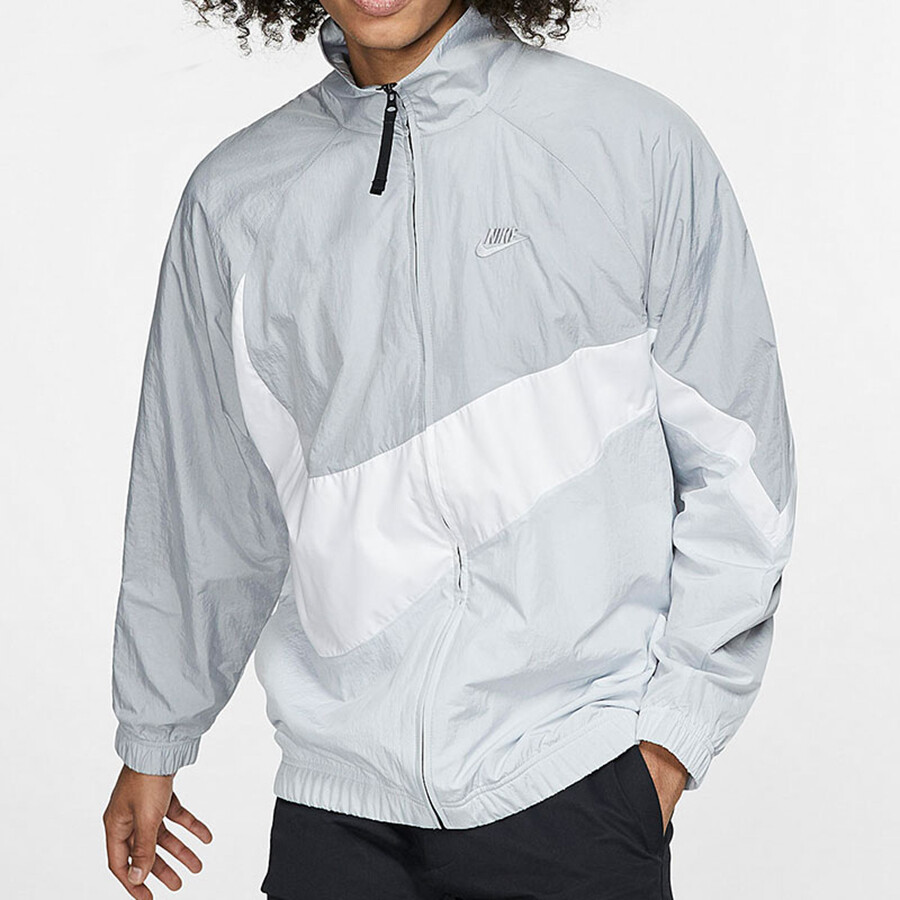 

Спортивная куртка Nike Big Swoosh, серый/белый