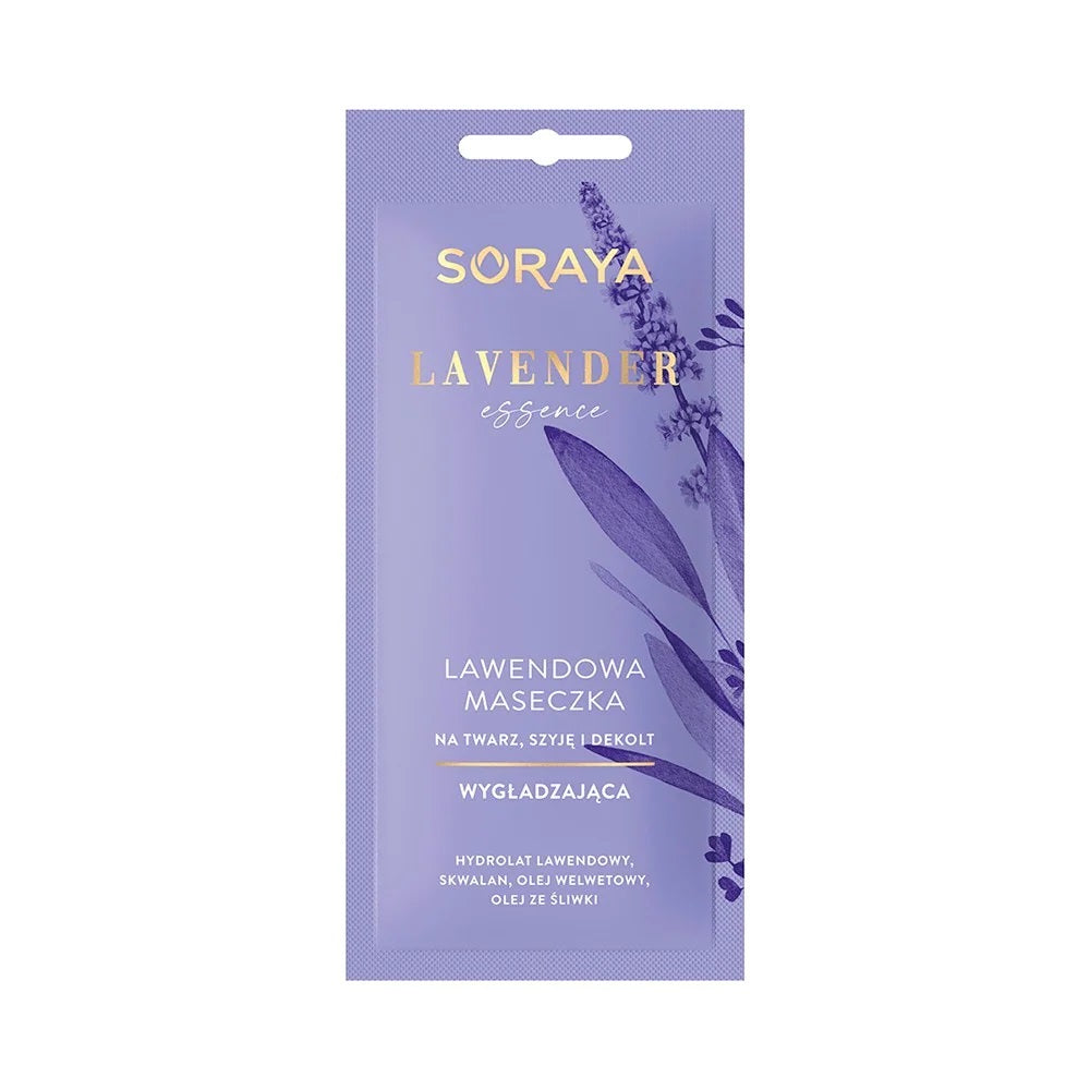 Soraya Лавандовая разглаживающая маска Lavender Essence для лица, шеи и зоны декольте 8мл