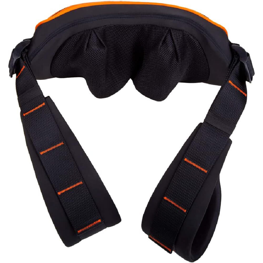 Массажер шиацу для шеи TruMedic TM-MH-003, черный/оранжевый перезаряжаемый висячий массажер для шеи устройство для массажа шеи спины и шеи импульсный 3d массажер для плеч с подогревом