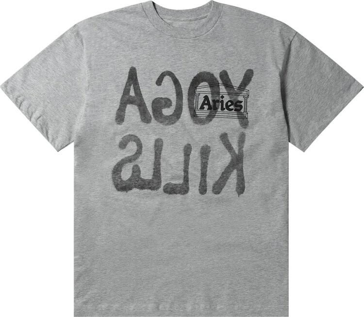 

Футболка Aries Yoga Kills T-Shirt 'Grey Marl', серый
