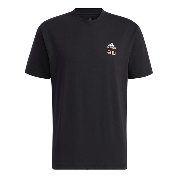 Футболка Adidas Iseem Gfx Tee Outdoor Sports Printing Round Neck Short Sleeve Couple Style Black, Черный