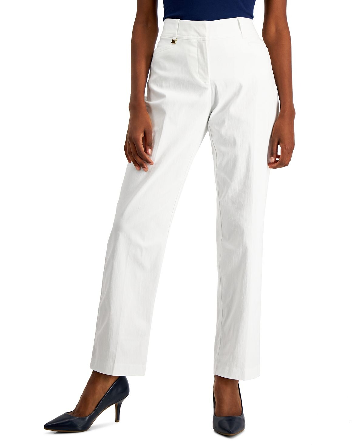 

Брюки petite curvy fit, petite и petite short, созданные для macy's JM Collection, белый