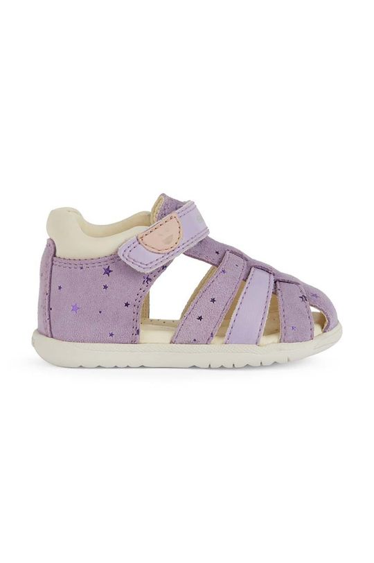 цена Geox Детские кожаные сандалии SANDAL MACCHIA, фиолетовый