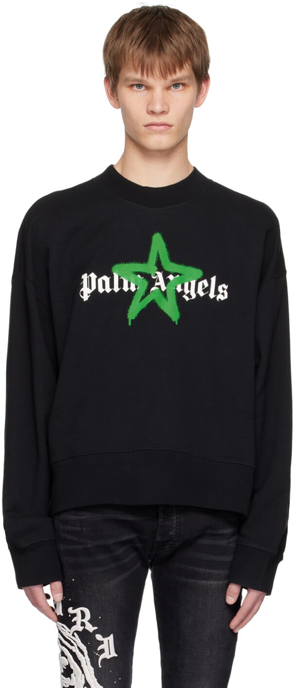 

Толстовка с эффектом потертости Black Star Palm Angels, Черный