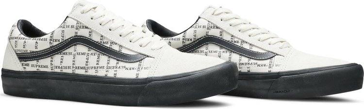 Vans Supreme x Old Skool Pro 'Logo Pattern - White