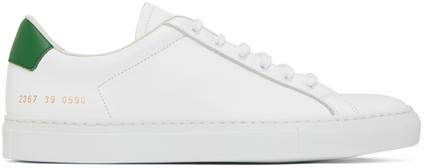 

Белые низкие кеды в стиле ретро Common Projects