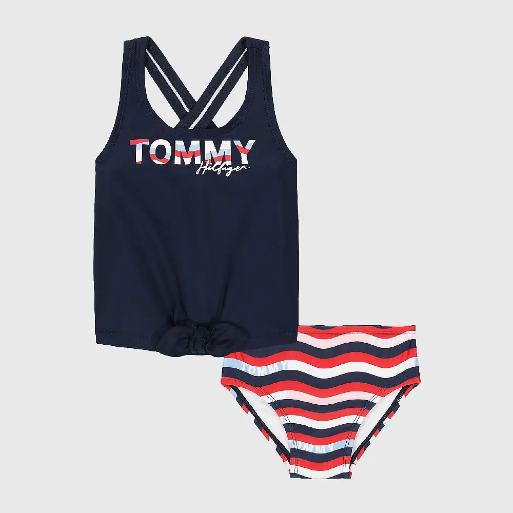 

Купальник раздельный детский Tommy Hilfiger Babies' Tankini Set 2pc, темно-синий/красный