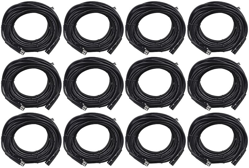 

12 Rockville RDX5M50 50-футовые 5-контактные штыревые и гнездовые кабели освещения DMX, 100% медь (12) RDX5M50