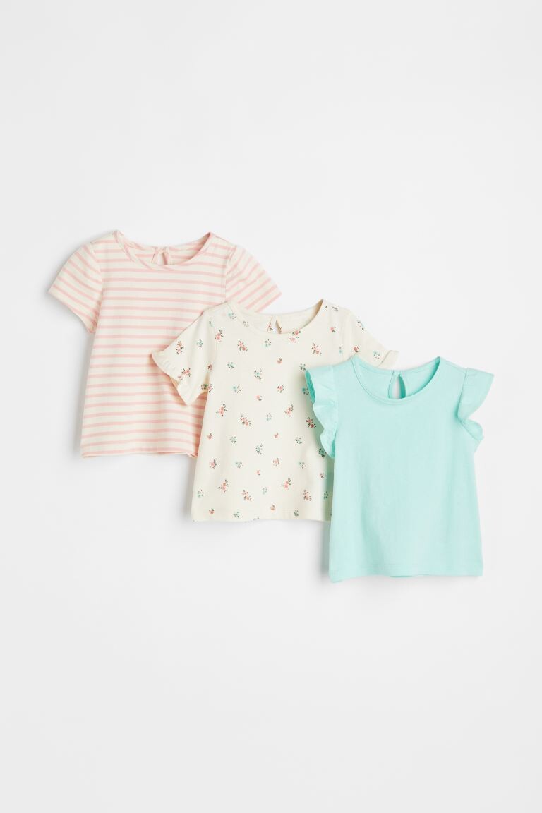 

Топ из 3 хлопков H&M, бирюзовый/полосатый