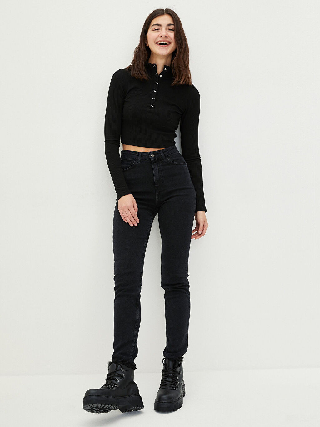 

Зауженные женские джинсы Rodeo с высокой талией и карманами LCW Jeans