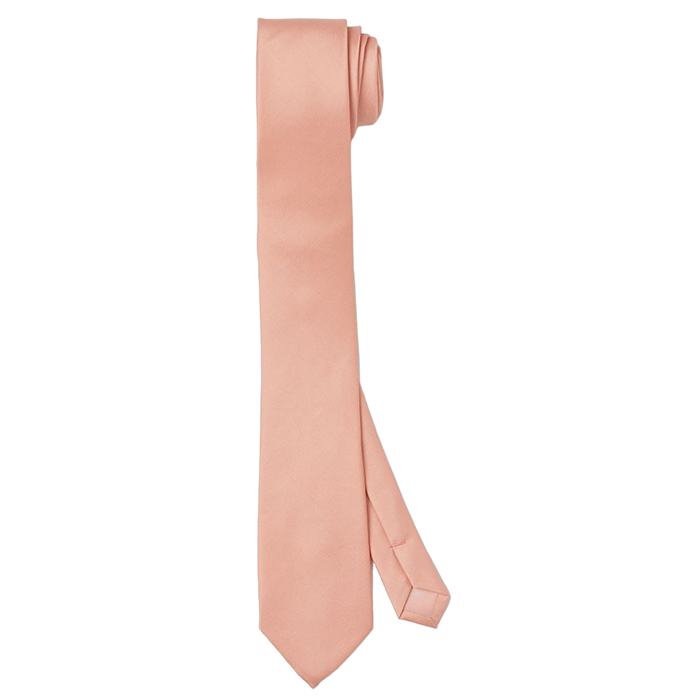 Атласный галстук H&M, светло-персиковый