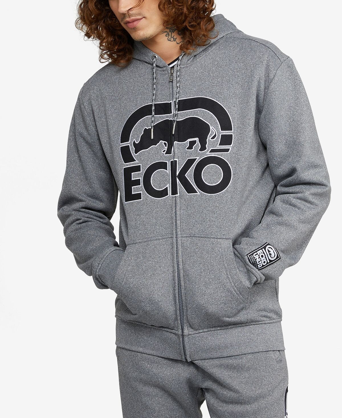 

Мужская толстовка с капюшоном ever clear Ecko Unltd, серый