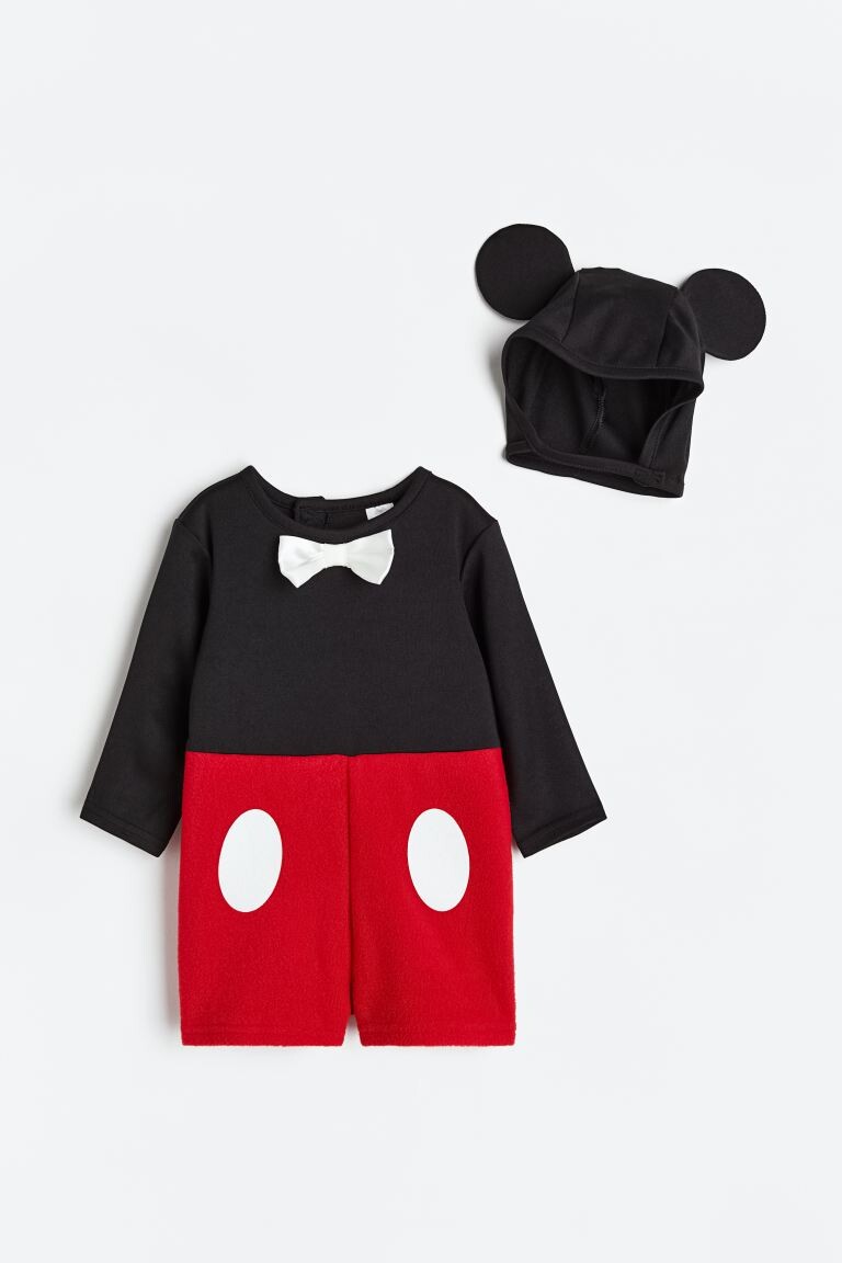 

Костюм Микки Мауса из двух частей H&M, черный/микки маус