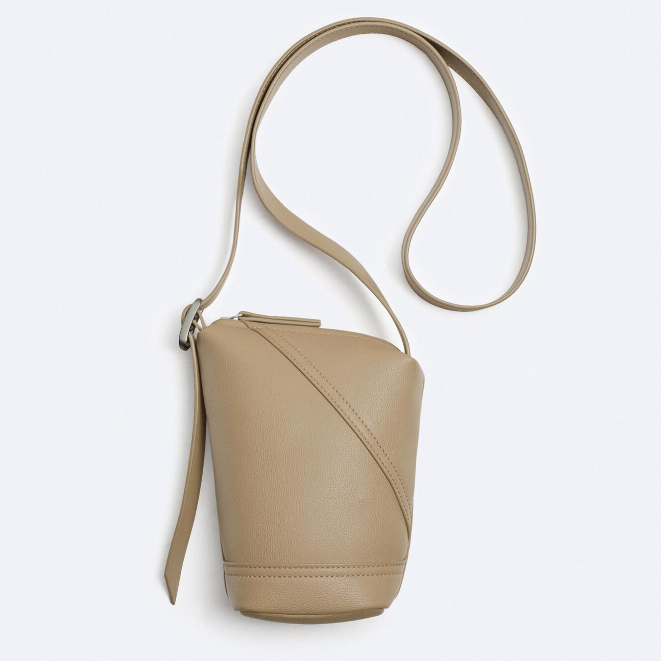 

Сумка кросс-боди Zara Geometric Mini, бежевый