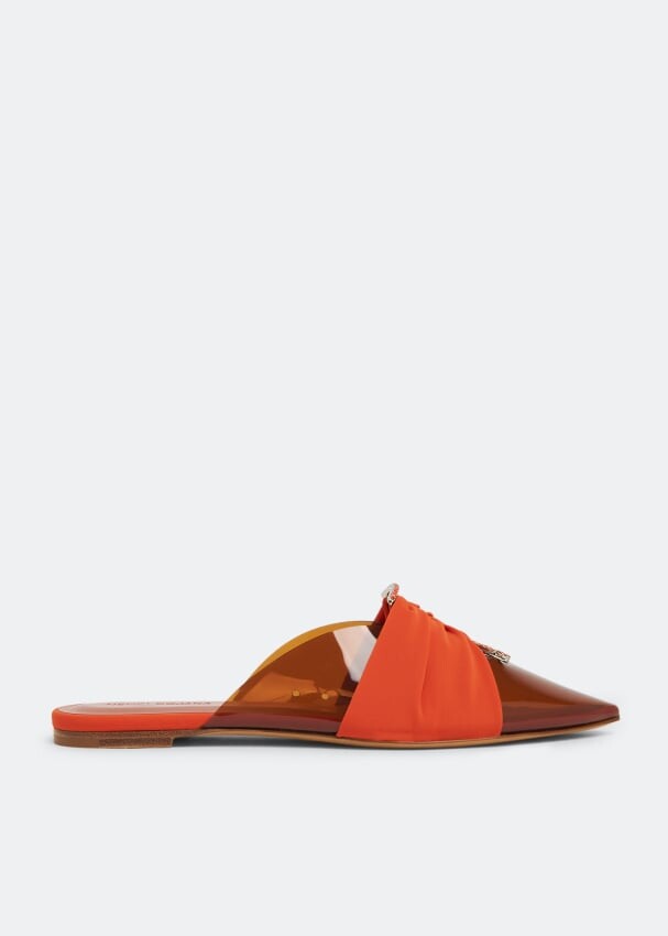 

Мюли NENSI DOJAKA Flat plexi mules, оранжевый