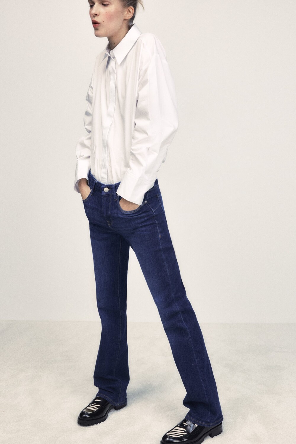 

Лоферы с животным принтом ZARA, зебра