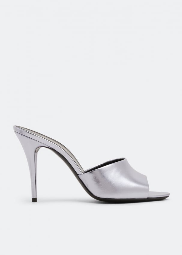 

Мюли SAINT LAURENT LA 16 mules, металлик