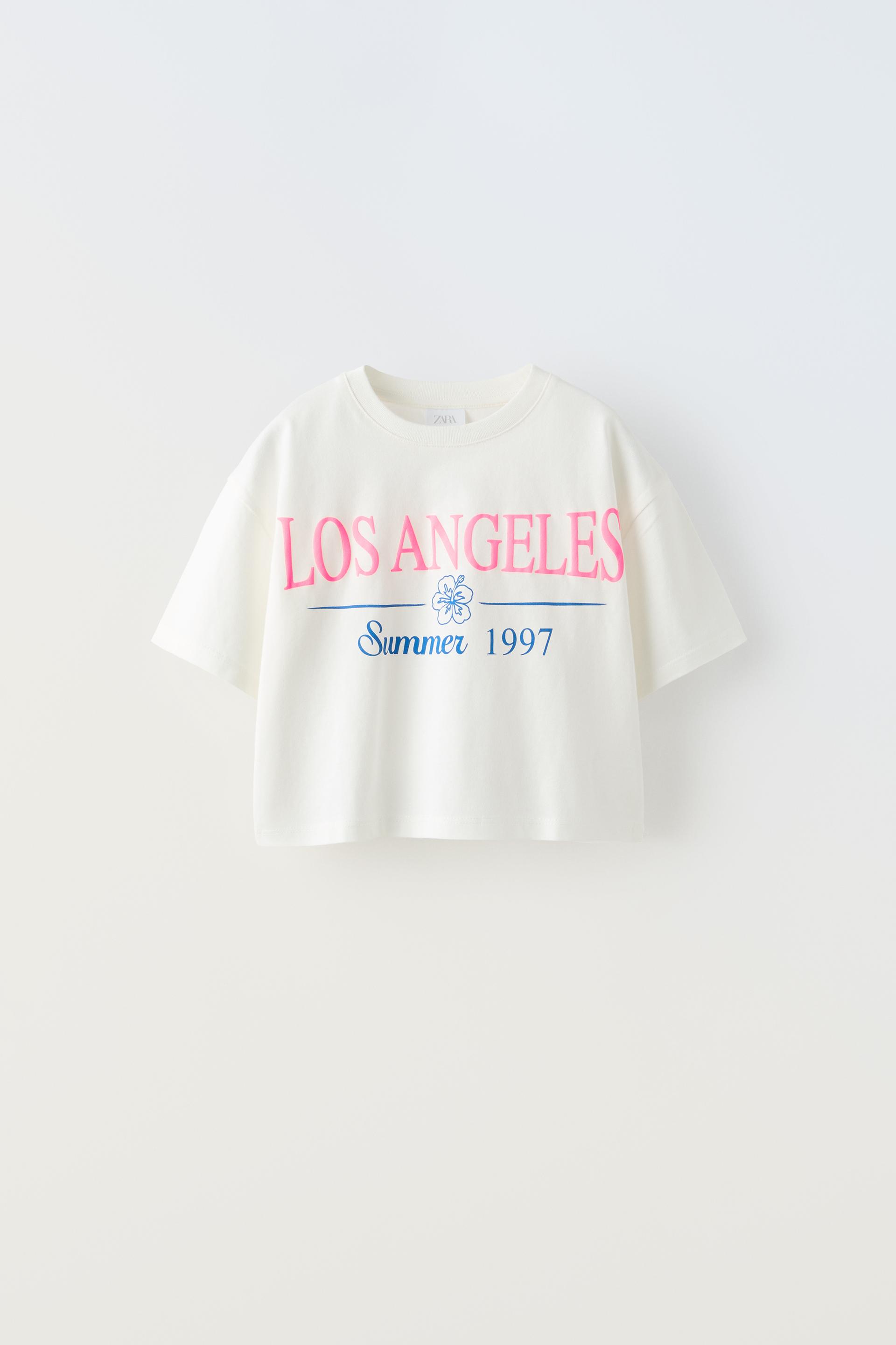 Футболка Zara Printed Raised Slogan, белый trendyol slogan printed knitted pajamas set thmaw22pt0252