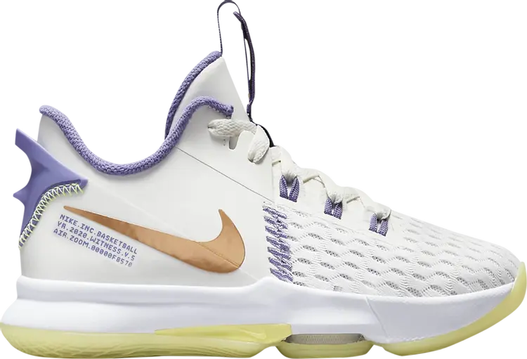 

Кроссовки Nike LeBron Witness 5 GS 'White Light Zitron', белый