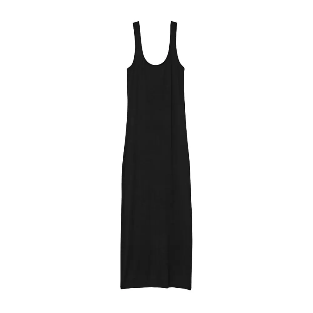 

Платье-комбинация Victorias Secret Ribbed Modal Long Slip, черный