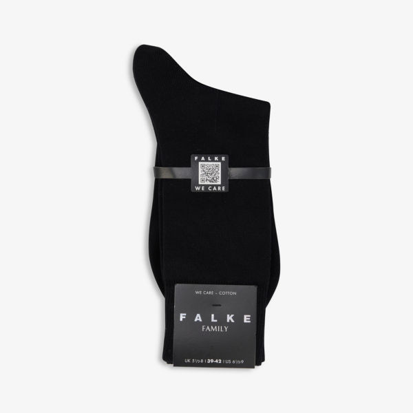 Семейные носки до щиколотки из эластичного хлопка Falke, черный женские носки кавайные однотонные носки из чесаного хлопка до щиколотки высокая эластичность