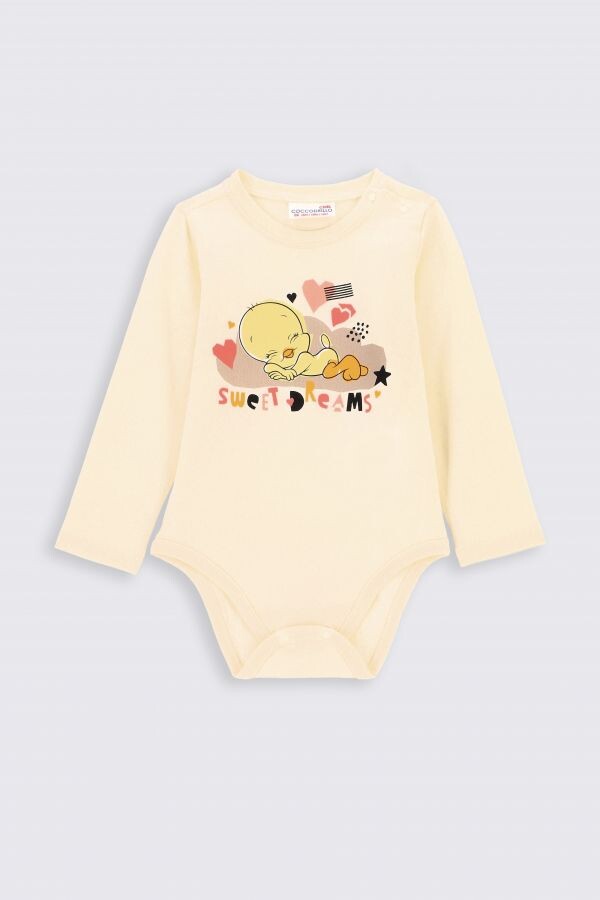 

Боди с длинным рукавом Coccodrillo Looney Tunes, экрю