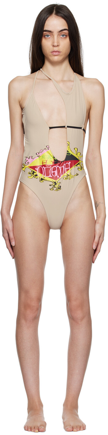

Эксклюзивный бежевый купальник SSENSE 'Vamos a la Playa' Ottolinger