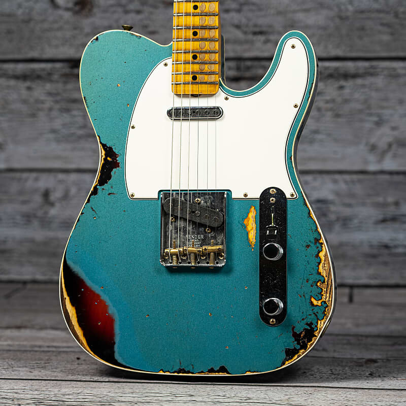 

Fender Custom Shop Limited Edition '65 Telecaster Custom Heavy Relic — Ocean Turquoise Over 3-Tone Sunburst