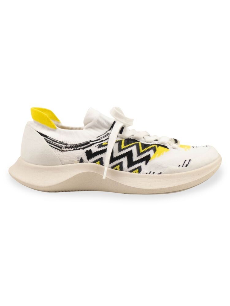 

Кроссовки-носки с шевронным узором Missoni, цвет White Multi, Белый