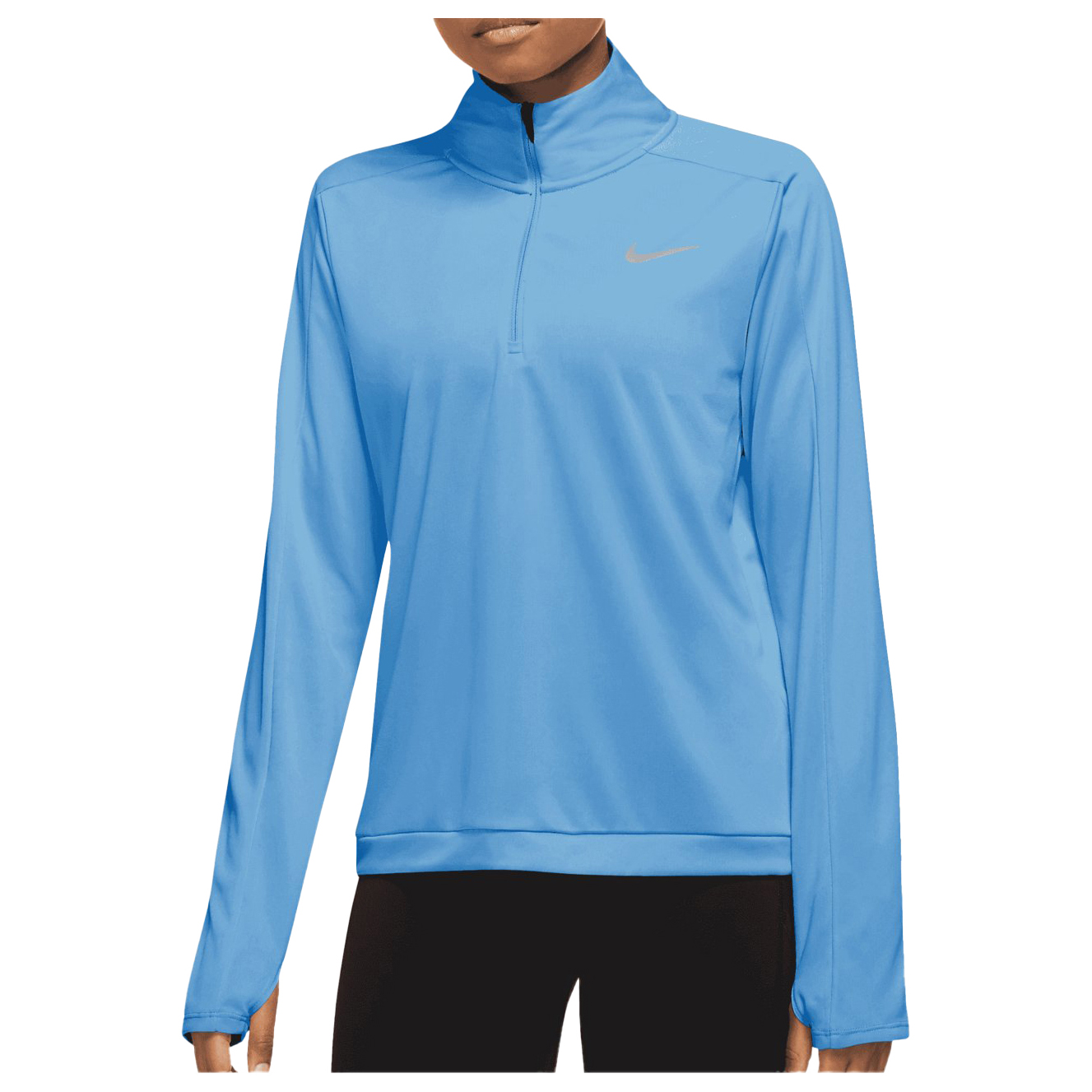 цена Функциональная рубашка Nike Women's Dri FIT Pacer 1/4 Zip, цвет University Blue/Reflective Silver