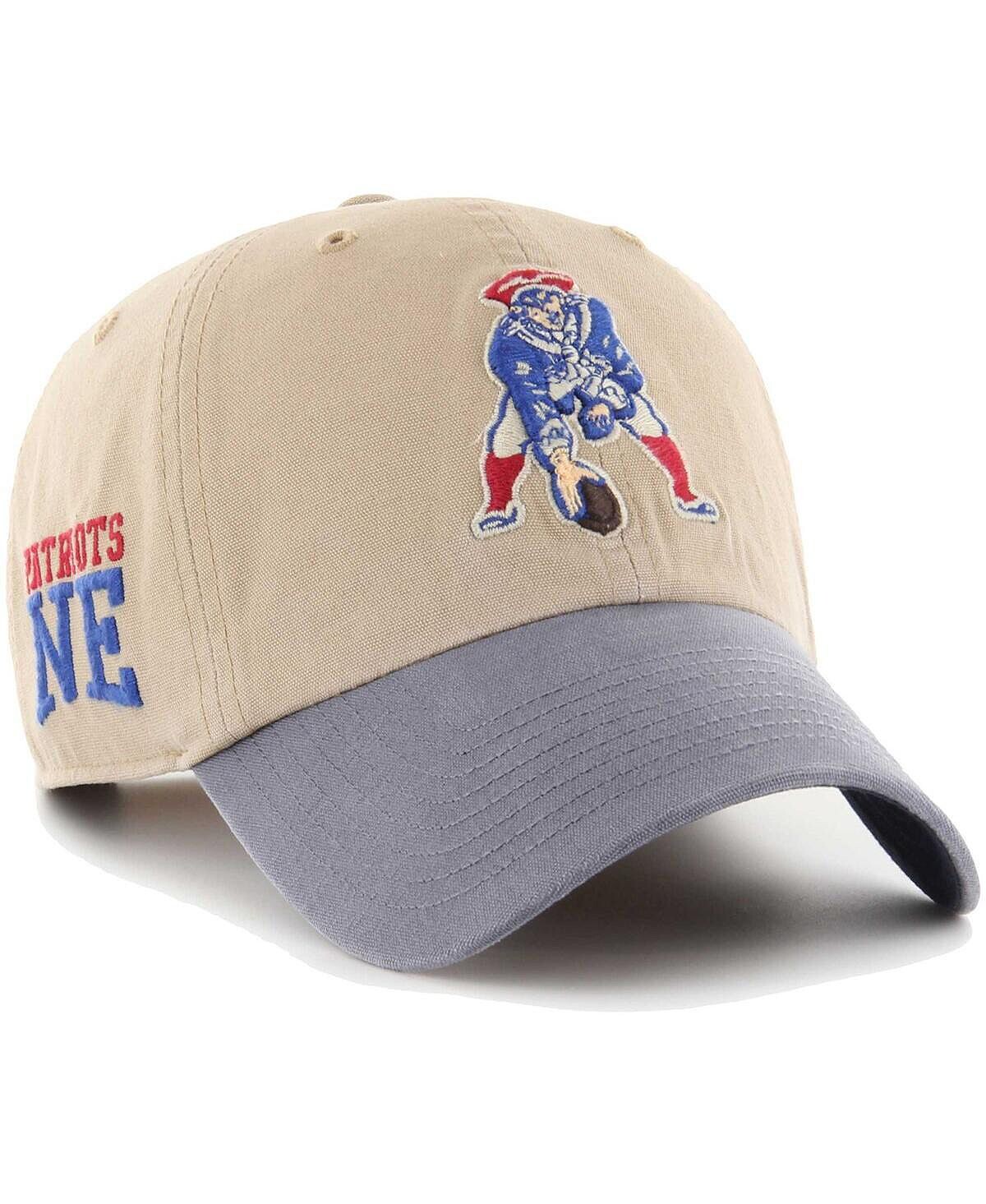 

Мужская регулируемая кепка цвета хаки Royal New England Patriots Ashford Clean Up '47 Brand
