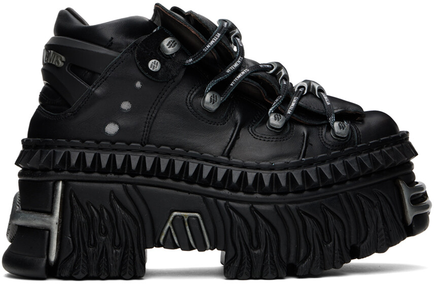

Черные кроссовки на платформе New Rock Edition Vetements, цвет Black