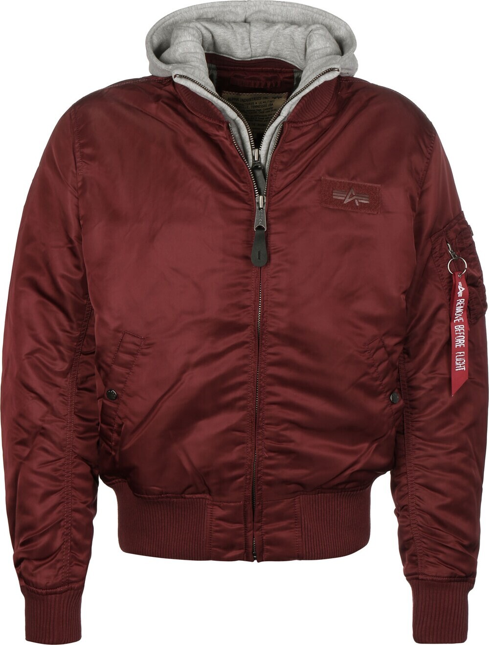 

Межсезонная куртка Alpha Industries MA-1 D-Tec, бургундия