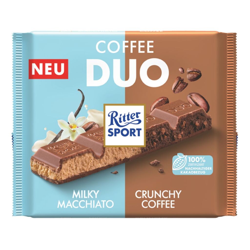 

Кофе Ritter Sport Duo В два раза наполненнее и в два раза вкуснее, 218г