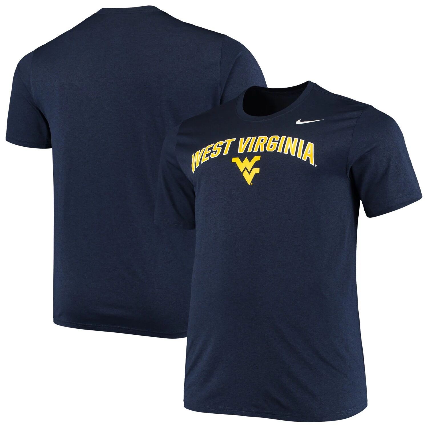 

Мужская темно-синяя футболка West Virginia Mountaineers Big & Tall Legend Arch с логотипом Performance Nike, Синий