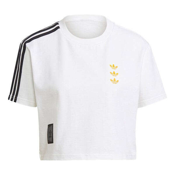 

Футболка Adidas originals Trefoil Tee Ss Logo Printing Training Sports Round Neck Short Sleeve White T-Shirt, Белый