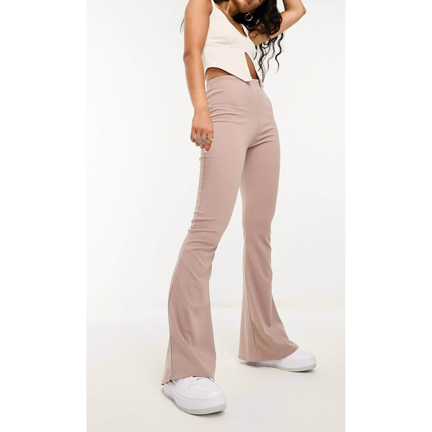 

Брюки I Saw It First High Waist Flared, светло-коричневый