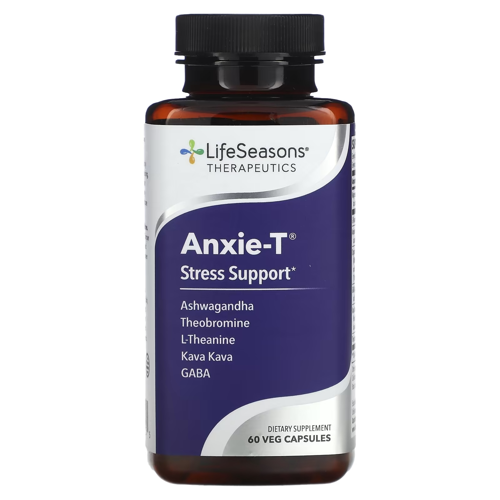 Антистрессовое Средство LifeSeasons Anxie-T, 60 вегетарианских капсул lifeseasons immuni t 90 вегетарианских капсул
