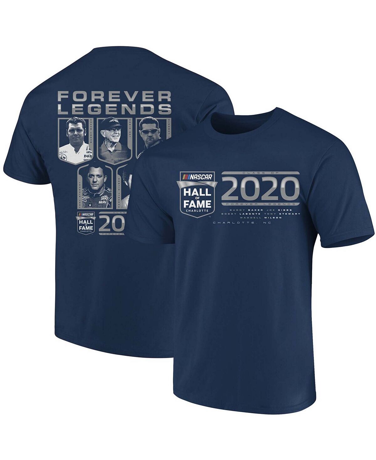 

Мужская темно-синяя футболка nascar hall of fame class of 2020 inductees SMI Properties, синий