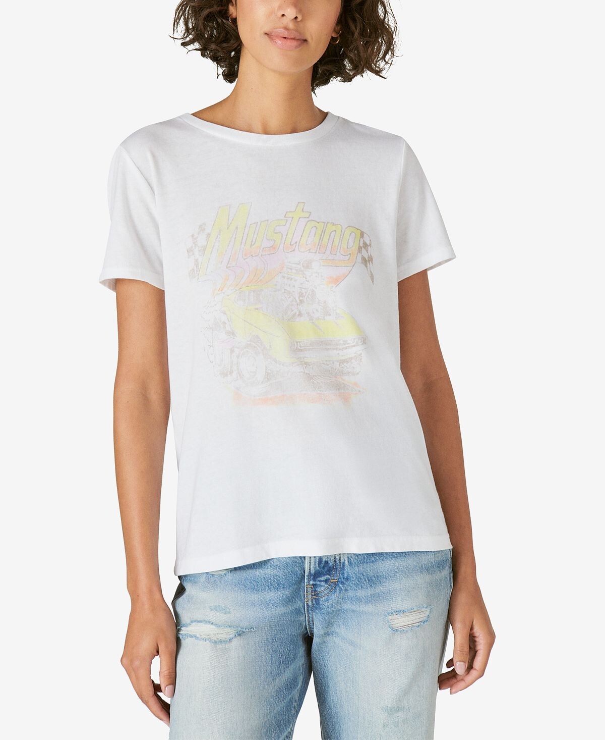 

Футболка mustang с круглым вырезом Lucky Brand, белый