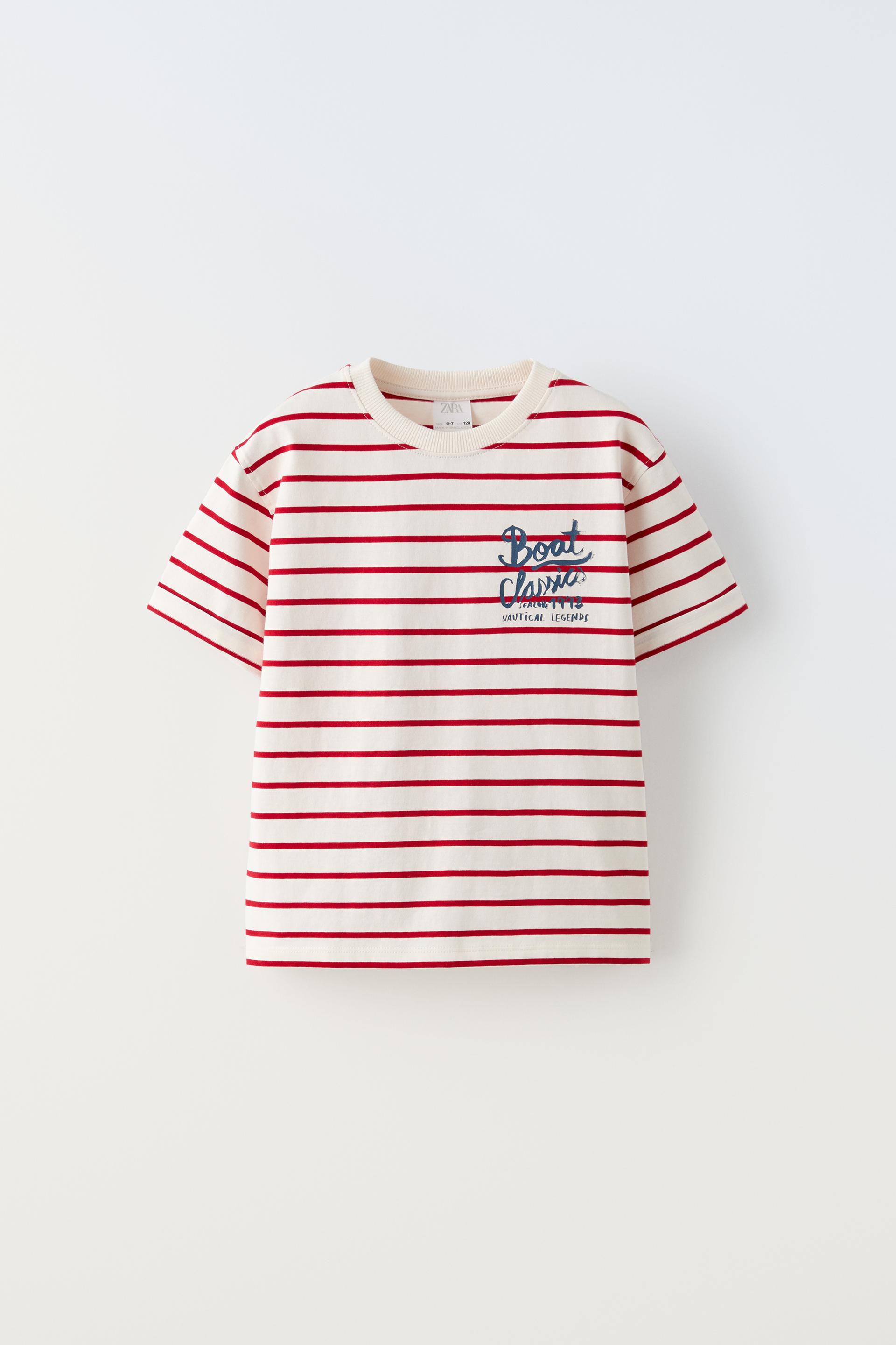 Футболка Zara Nautical Striped, красный