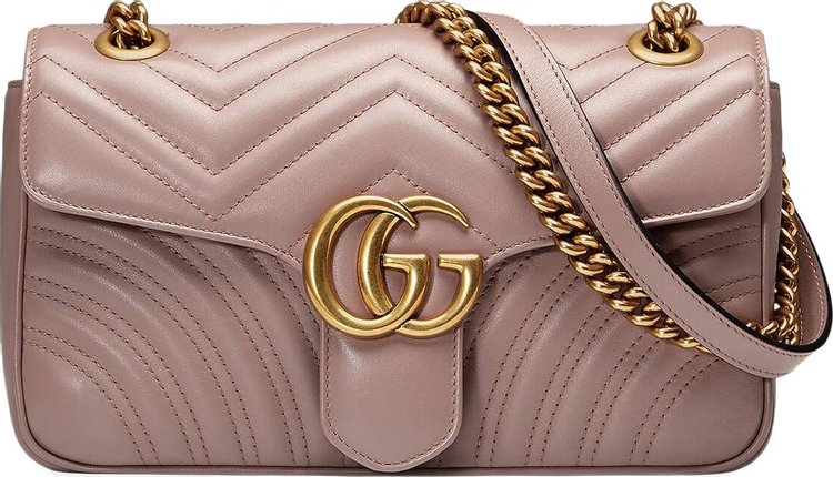 Сумка Gucci GG Marmont Matelassé Shoulder Bag Dusty Pink - фото