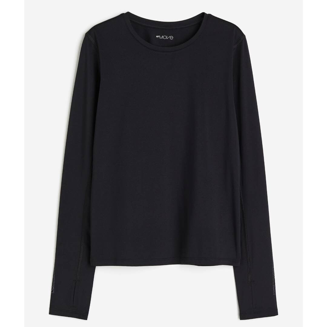 

Футболка для бега H&M DryMove, черный