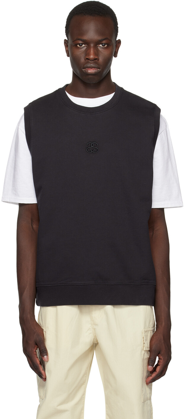 

Черный жилет SS-Link Stüssy
