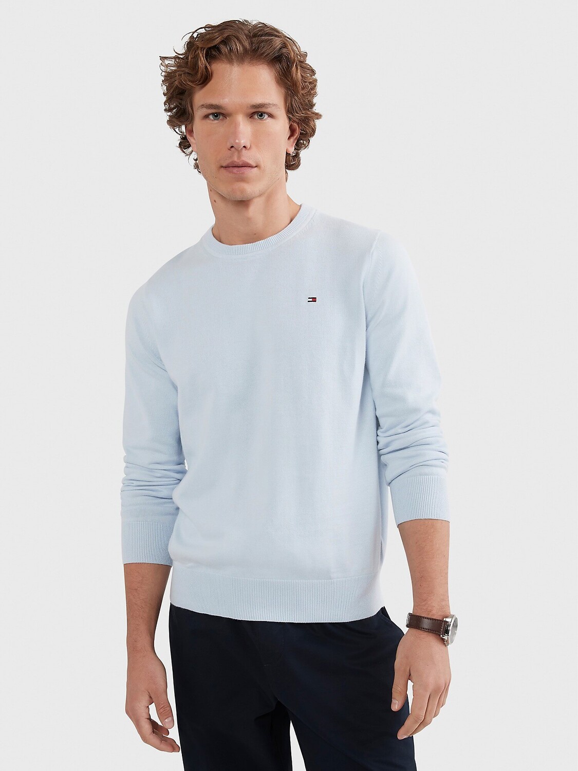 

Свитер Tommy Hilfiger Solid Crewneck, голубой