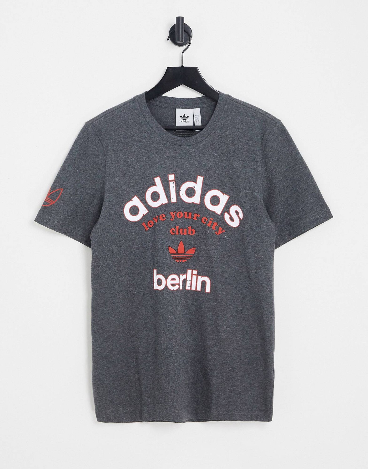 

Серая футболка с логотипом adidas Originals Berlin, Серый