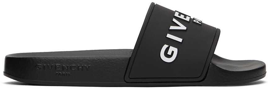 

Черные сандалии на плоской подошве с логотипом Givenchy
