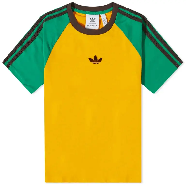 

Футболка Adidas Consortium x Wales Bonner, желтый/зеленый
