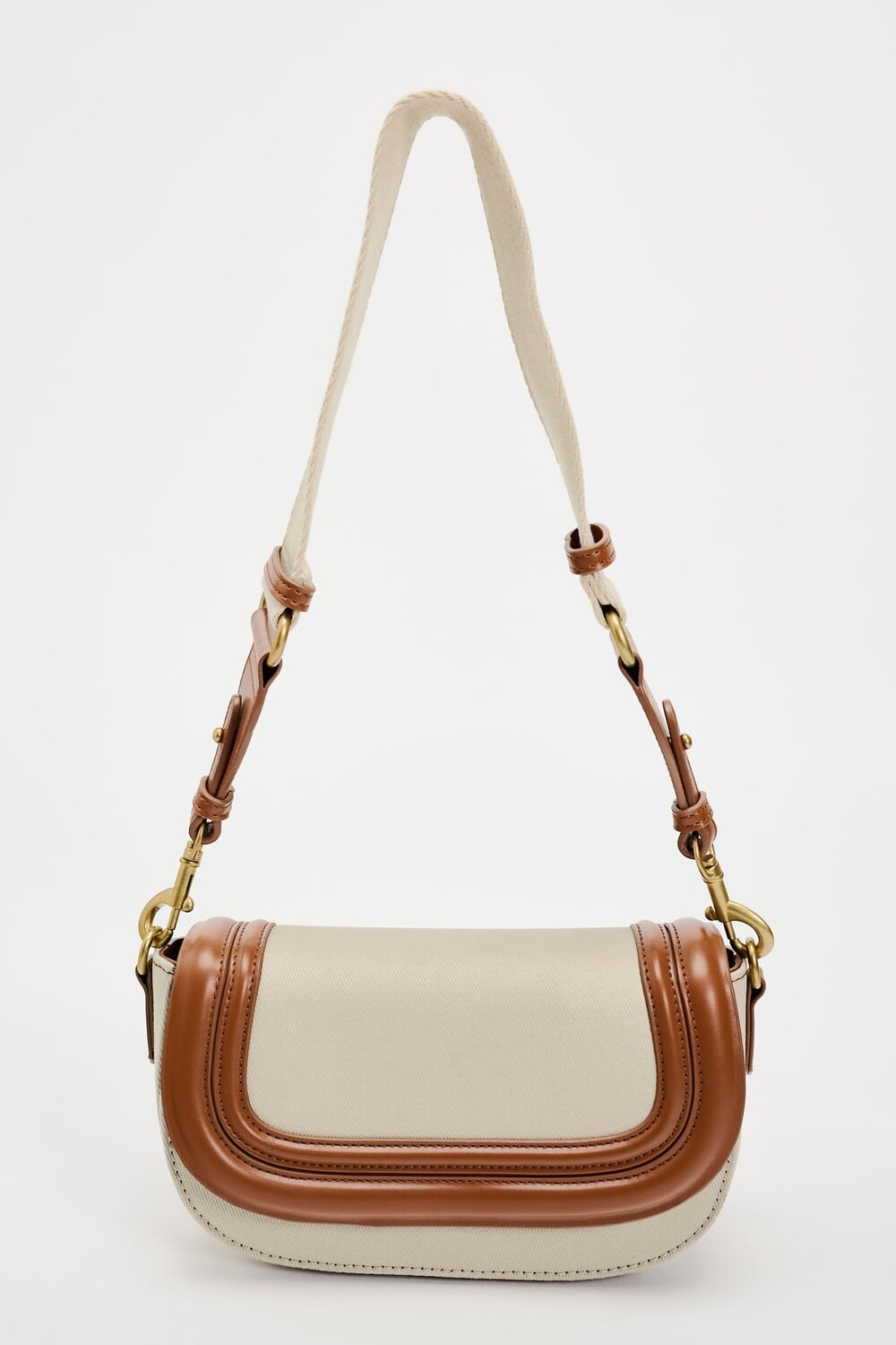 

Сумка Zara Canvas Crossbody, светло-бежевый/коричневый